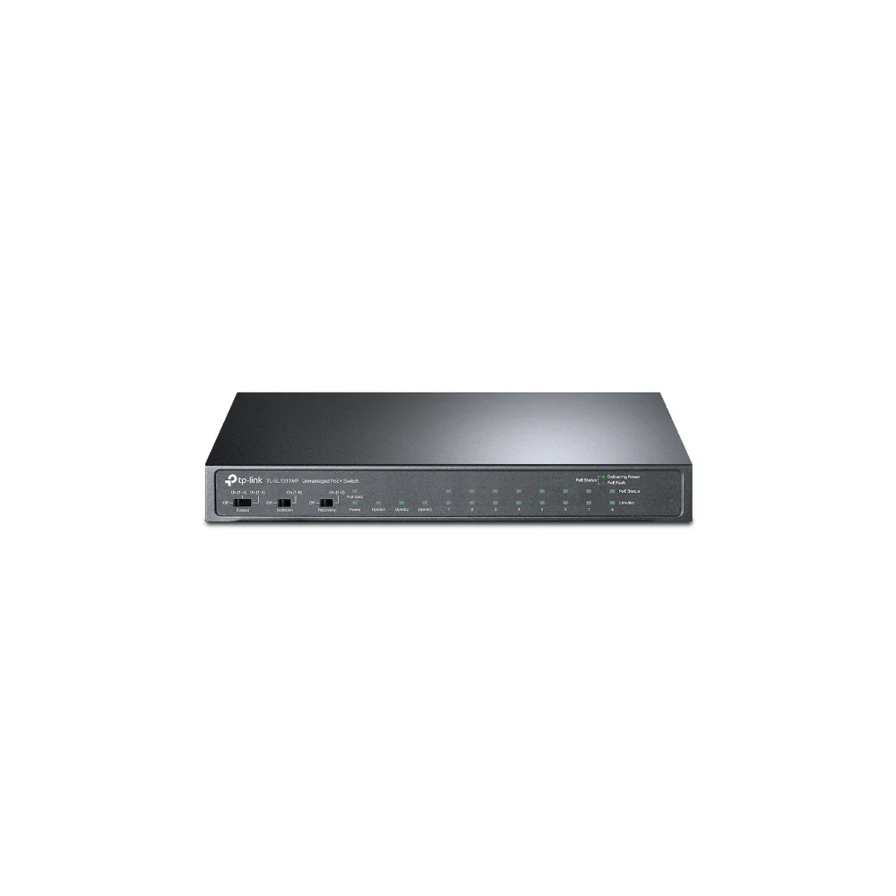 TP-Link TL-SL1311MP8-Port 10/100Mbps + 3-Port Gigabit Desktop Switch med 8-Port PoE+
