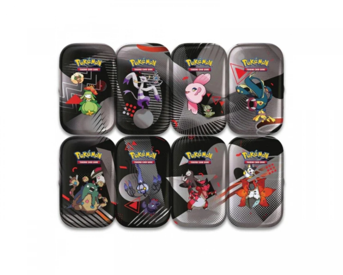 Pokémon SV10.5 Black bolt & White Flare Mini Tin (1 st slumpmässig tin)