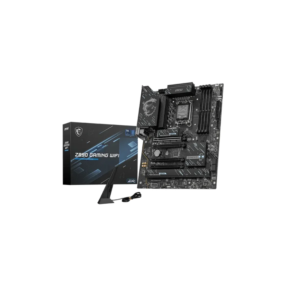 MSI Z890 GAMING WIFI Moderkort - Intel Z890 - Intel LGA1851 - DDR5 RAM - ATX