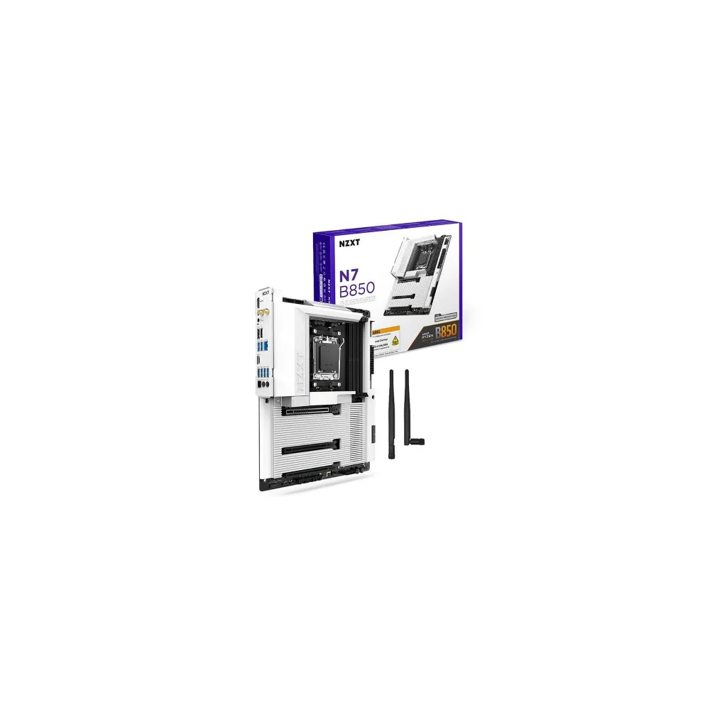 NZXT N7 B850 Moderkort - AMD B850 - AMD AM5 - DDR5 RAM - ATX
