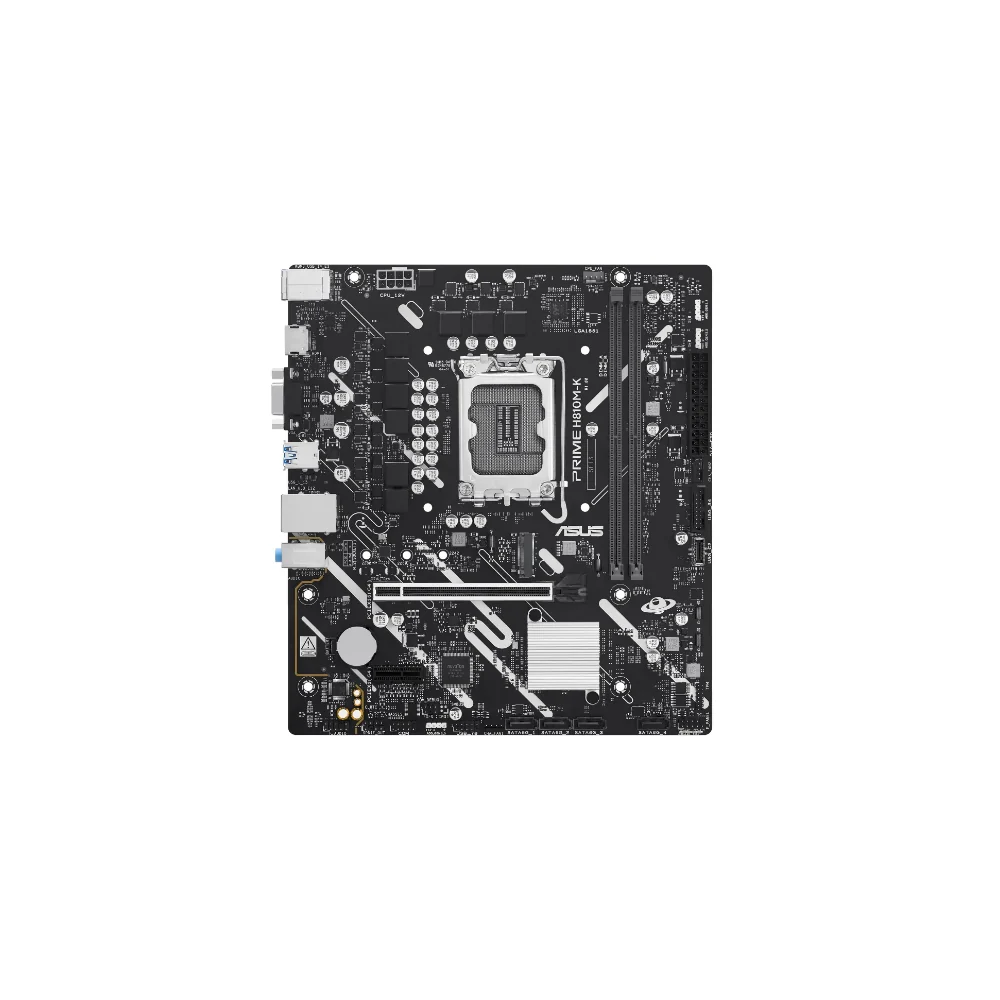 ASUS PRIME H810M-K Moderkort - Intel H810 - Intel LGA1851 socket - DDR5 RAM - Micro-ATX