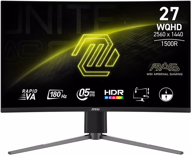 MSI MAG 27CQ6PF 27" - 2560x1440 Rapid VA 180Hz