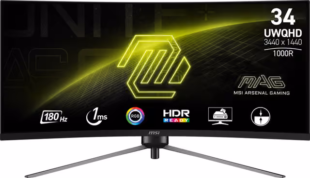MSI MAG 345CQR 34" - Ultrawide 3440x1440 VA 180Hz