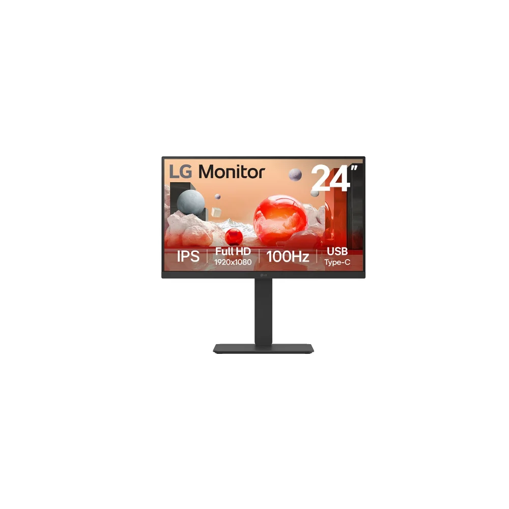 24" LG 24BA750-B - 1920x1080 (FHD) - 100Hz - IPS - 65W USB-C - KVM switch