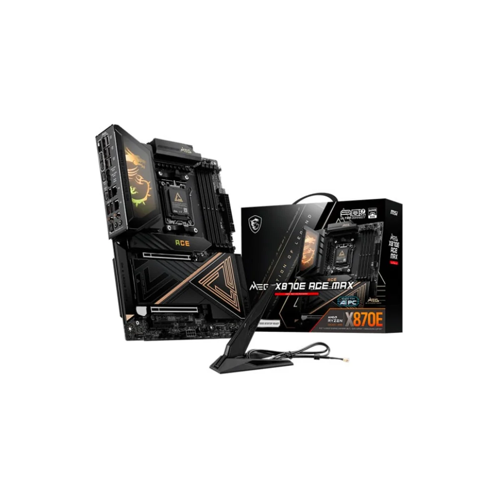MSI MEG X870E ACE MAX Moderkort - AMD X870E - AMD AM5 - DDR5 RAM - ATX