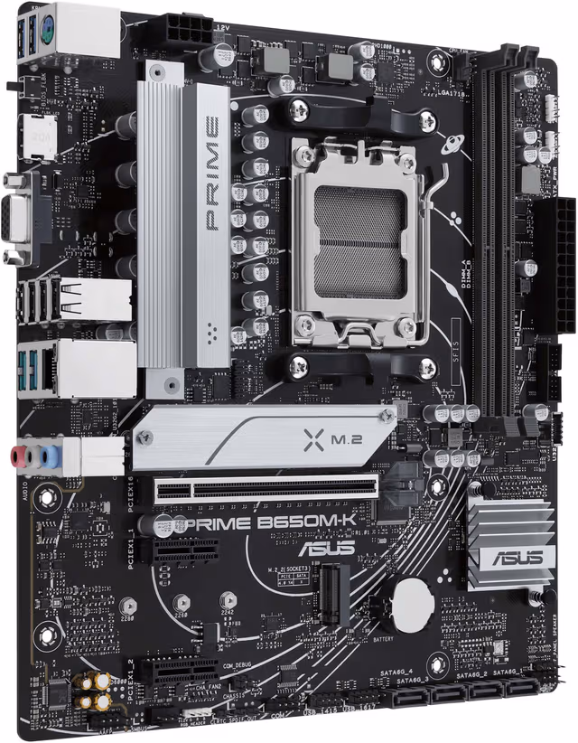 ASUS PRIME B650M-K Moderkort - AMD B650 - AMD AM5 socket - DDR5 RAM - Micro-ATX
