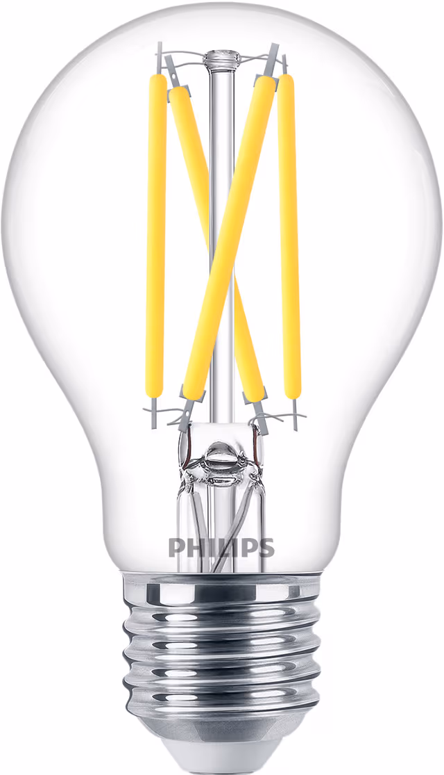 Philips LED-glödlampa Standard WarmGlow 5.9W/922-927 (60W) Clear Dimmable E27