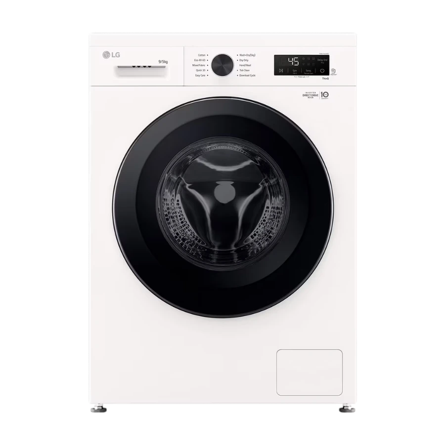 LG W4X1095NWK kombinerad tvätt/tork, Essence White