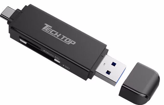 Logik USB3.0 Type-A/C till SD / Micro SD-minneskortläsare