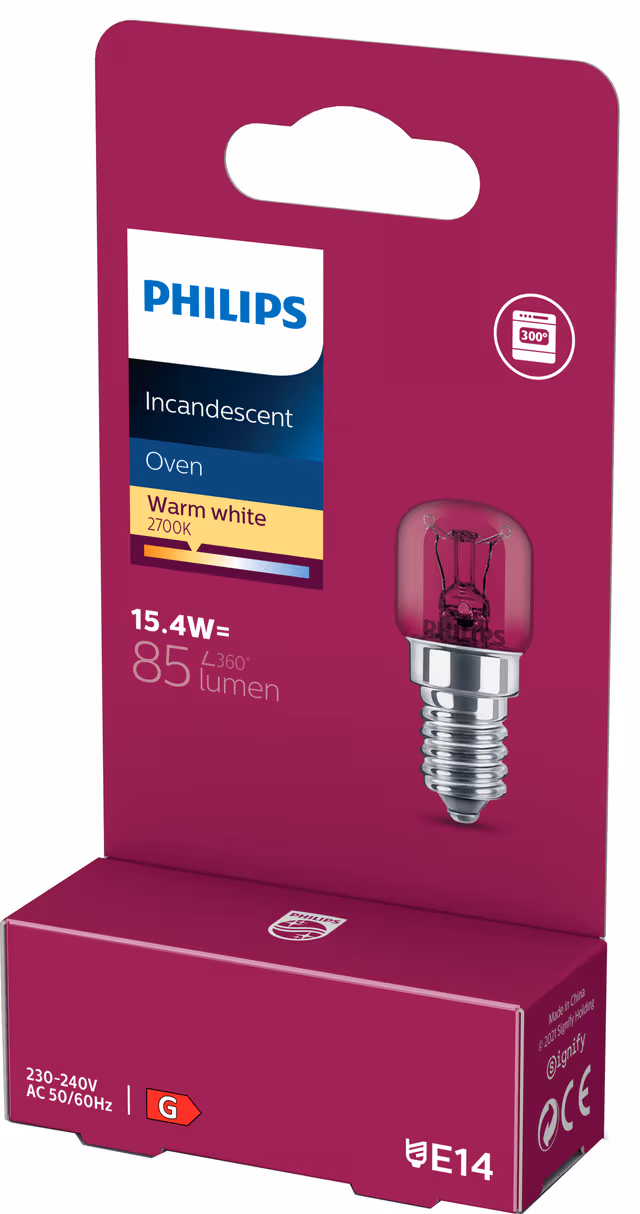 Philips ugnsglödlampa 15.4W E14 871951433453300