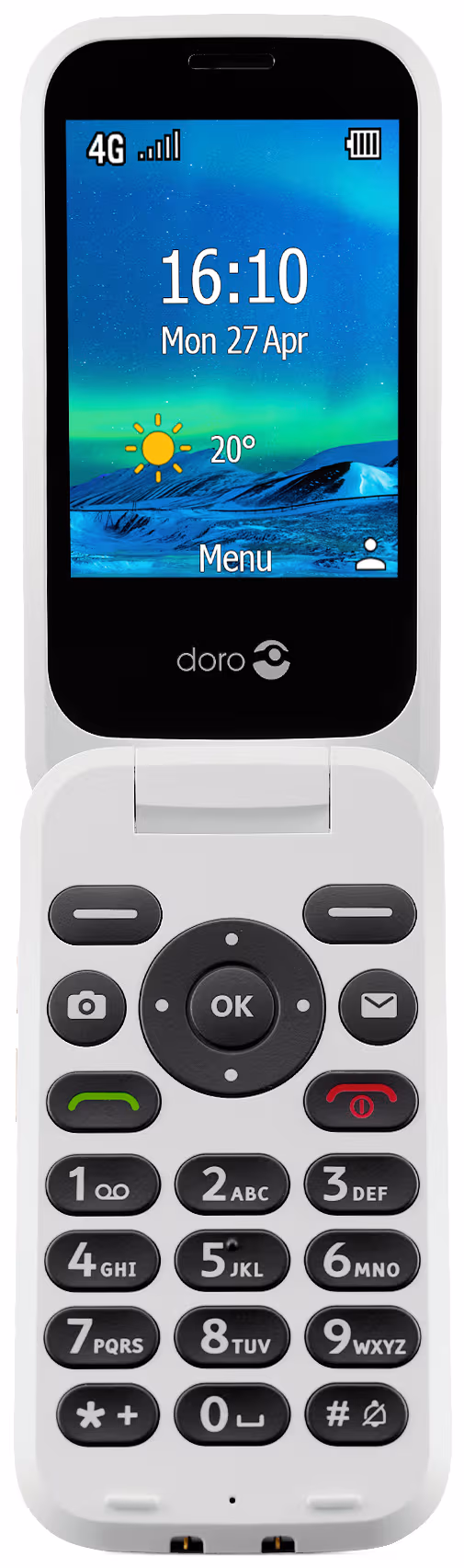 Doro 6881 mobiltelefon (röd/vit)
