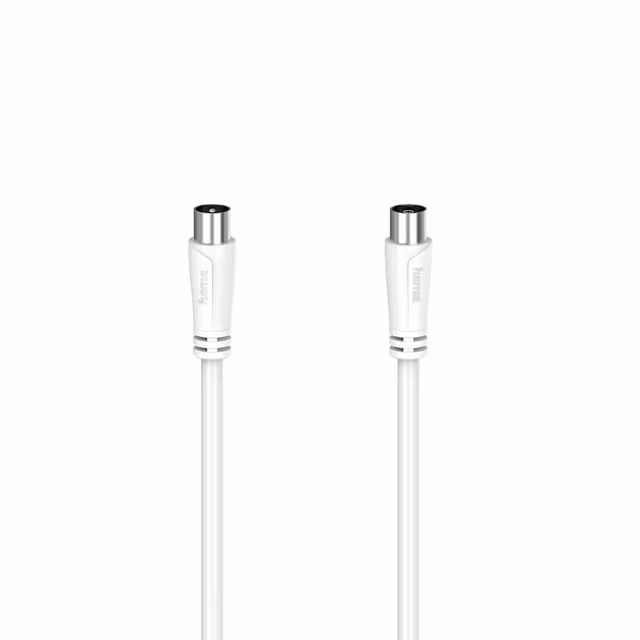 Hama 90dB antennkabel (vit, 7.5m)