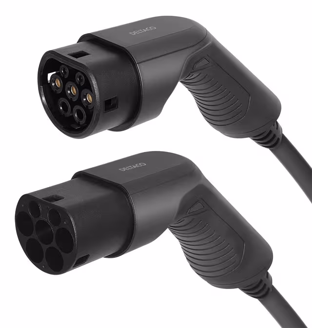 Deltaco e-Charge charging cable 10 m Black