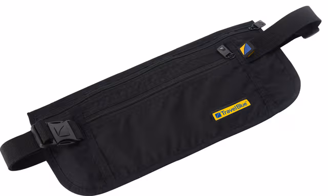 Travel Blue Ultra Slim pengabälte (svart)