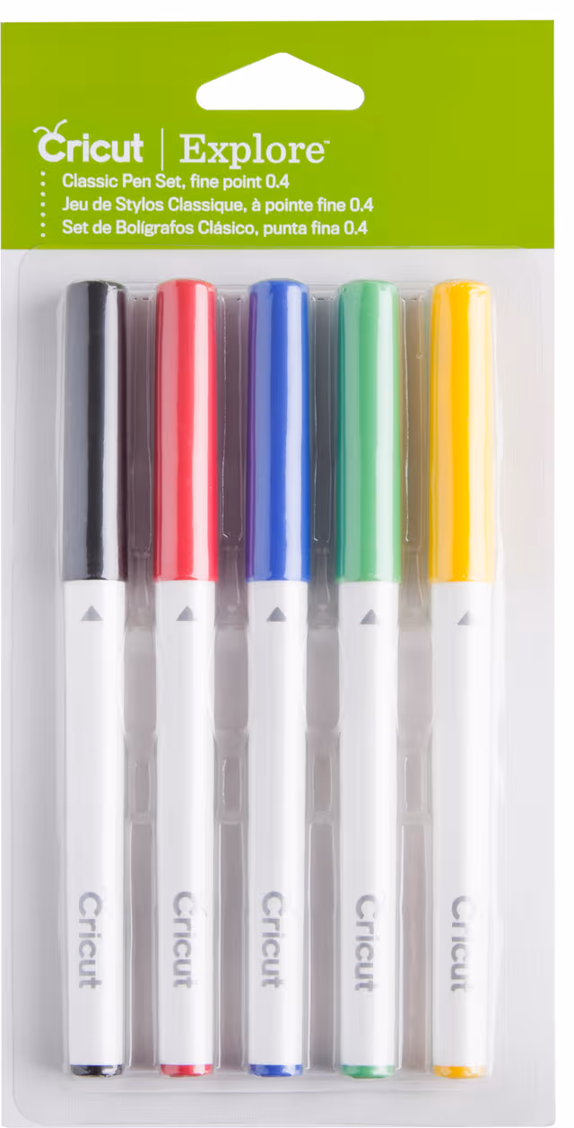 Cricut Explore/Maker Fine Point pennset 5-pack (Classics)