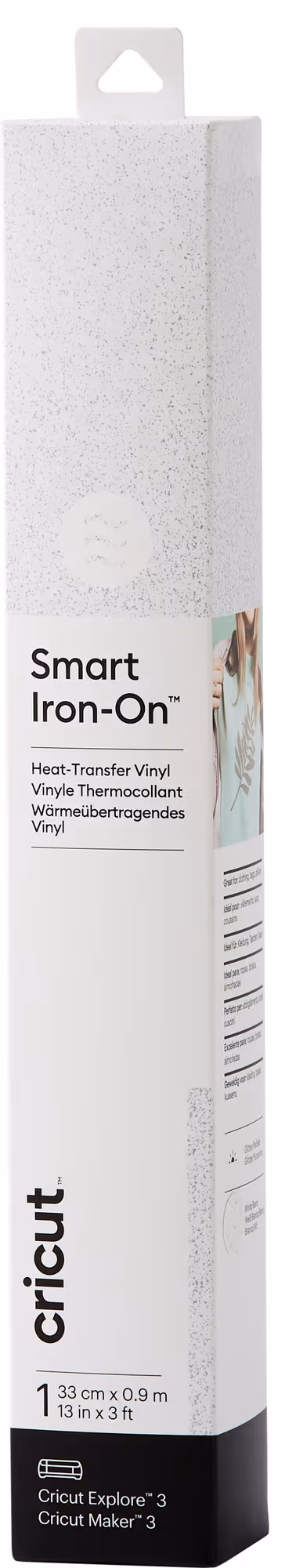 Cricut Smart Iron-On glitterark 33x91 (vitt glitter)