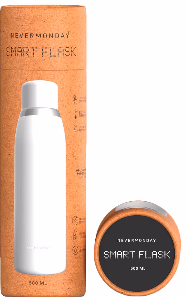 NeverMonday smart flaska 500ml (vit)