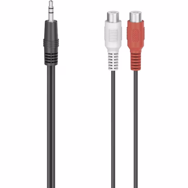 Hama ljudadapter (2 x RCA-uttag - 3,5 mm kontakt)