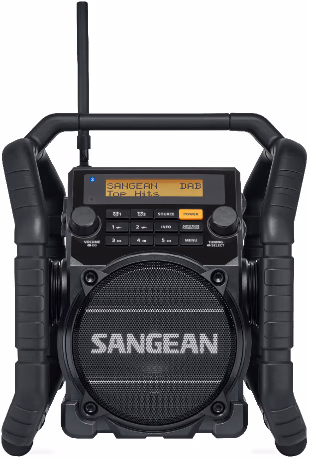 Sangean U-5 DBT Byggarbetsradio DAB+, FM AUX, Bluetooth