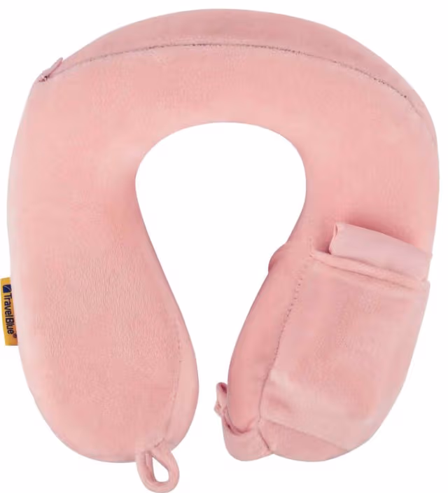 Travel Blue Tranquility Pillow bred nackkudde (rosa)
