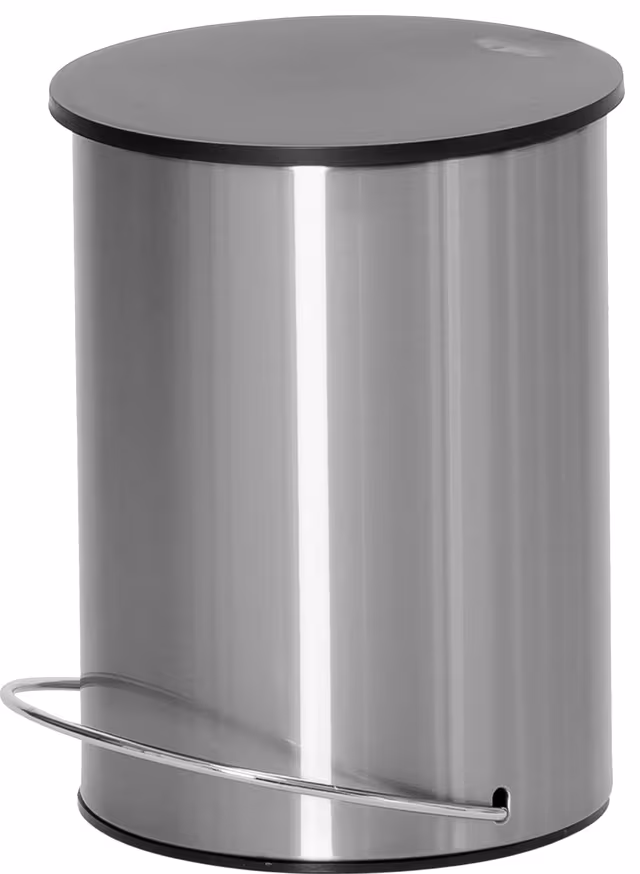 Edward papperskorg med pedal och flat översida 3 l 81907966 (silver)