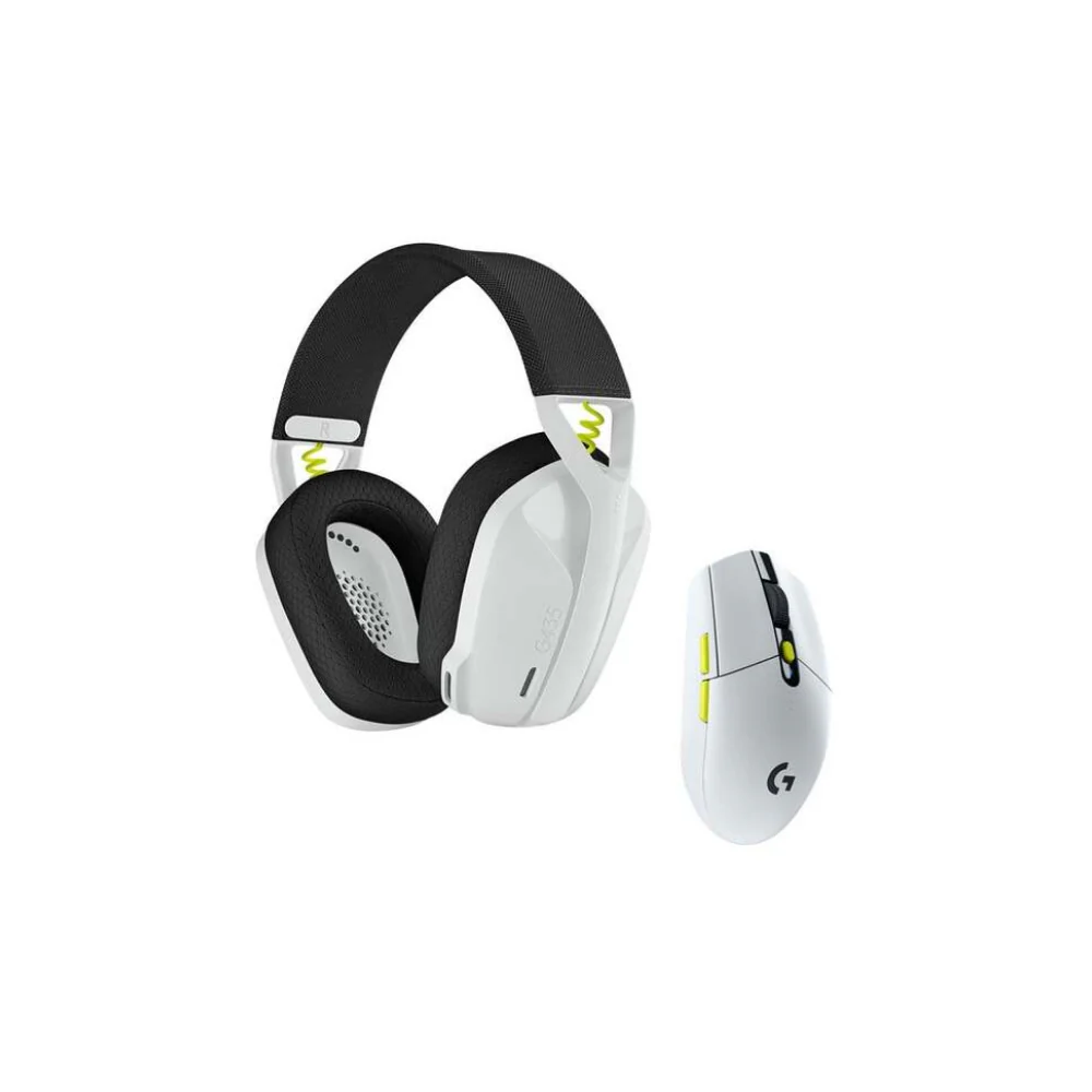 Logitech Wireless Gaming Combo - BLACK+WHITE+LIME - Gamingmus - Optic - 6 knappar - Vit