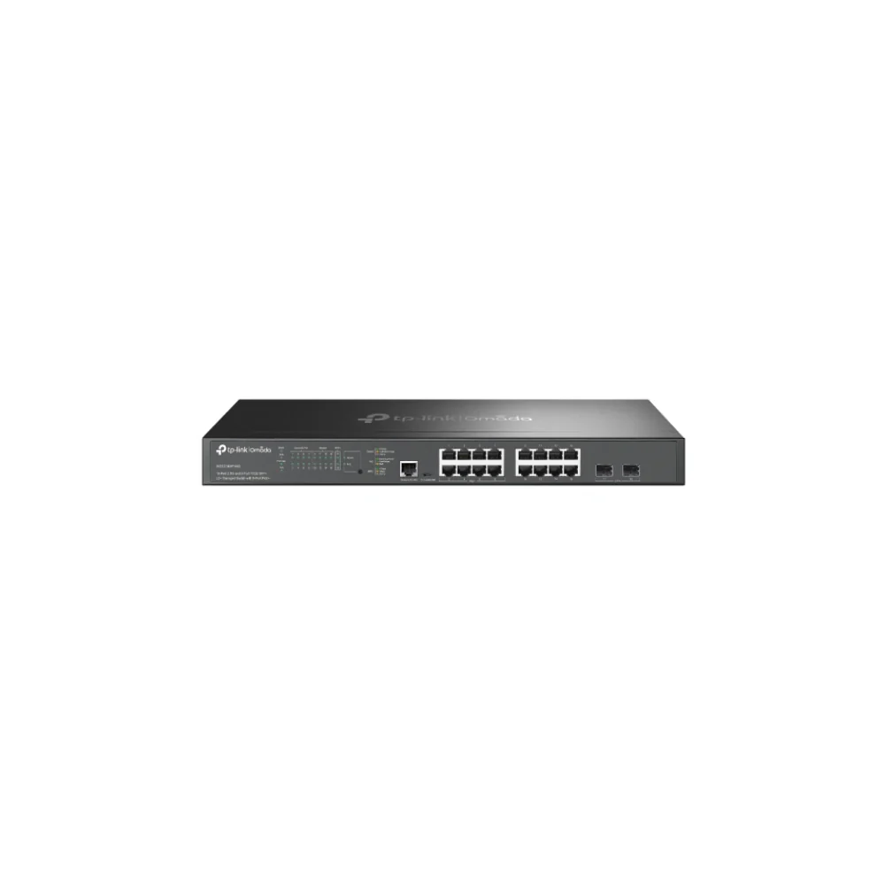 TP-Link SG3218XP-M2 V1.6 Omada 16-Port 2.5G and 2-Port 10GE SFP+ L2+ Managed Switch med 8-Port PoE+