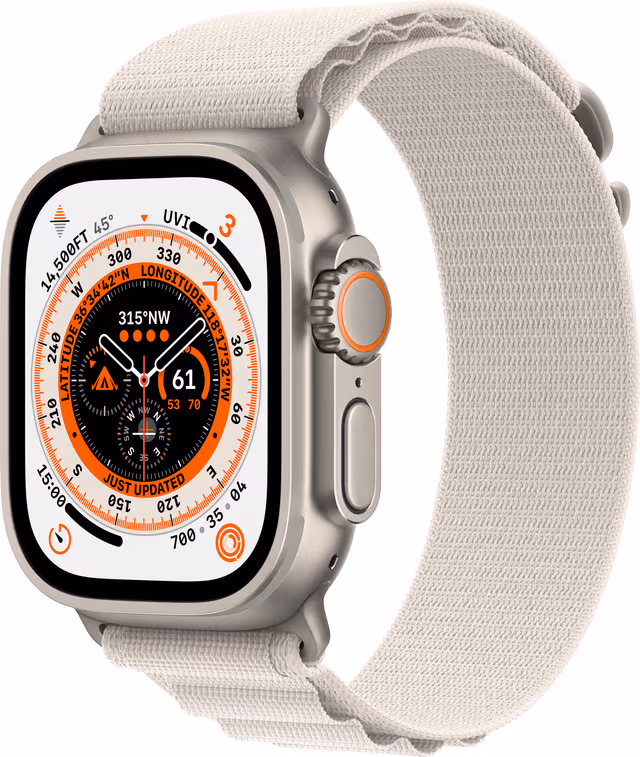 Apple Watch Ultra 49mm GPS+CEL Titanium L (Starlight/Alpine Loop)