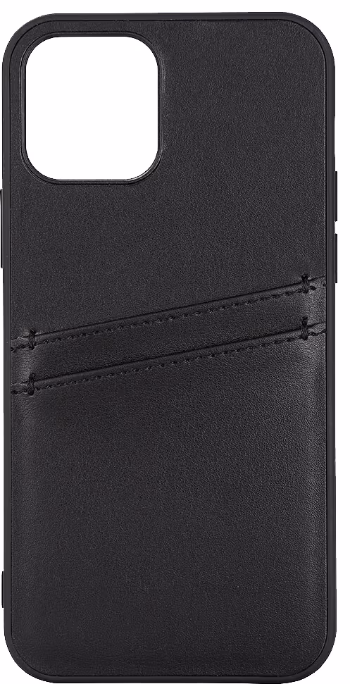 BUFFALO Back cover PU 2 card iPhone 12/12 Pro Black