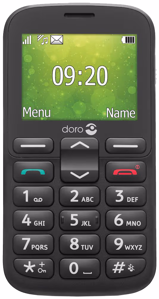 Doro 1385 mobiltelefon (svart) - Enbart 2G