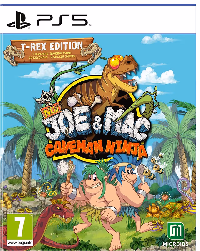 New Joe & Mac: Caveman Ninja - T-Rex Edition - Sony PlayStation 5 - Plattformsspelare