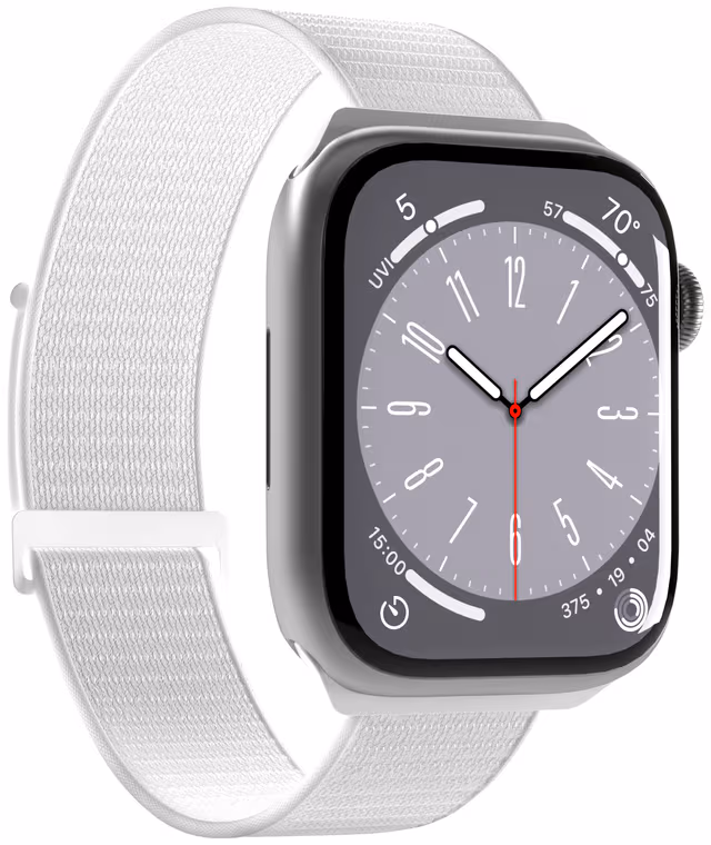 Puro Apple Watch 42-49mm nylonband (vitt)