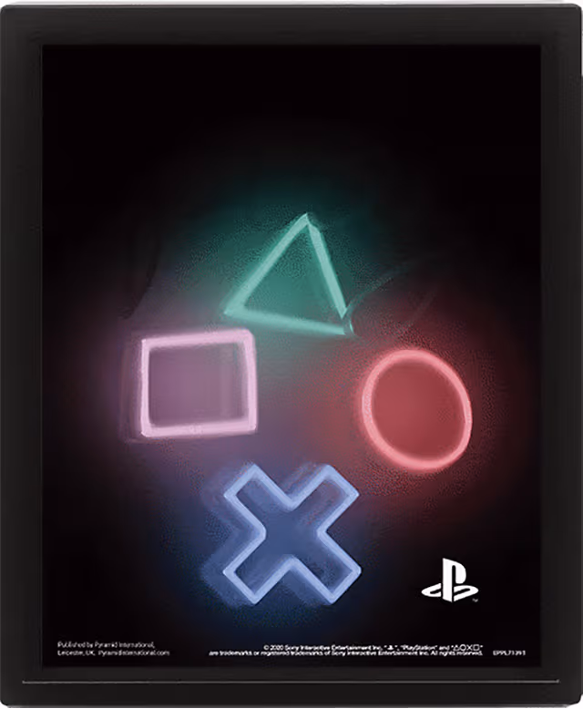 Playstation (Play) 3D linsformad affisch