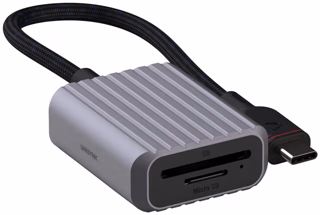 Unysink USB-C- till minneskortadapter 10382 (grå)