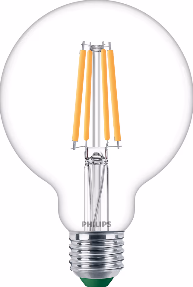 Philips LED-glödlampa Globe G95 4W/827 (60W) Clear E27