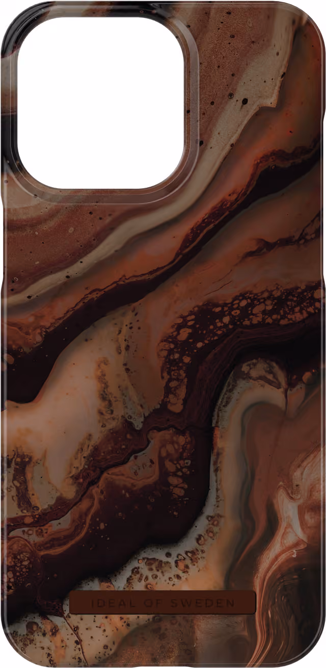 IDEAL OF SWEDEN FASHION CASE IPHONE 15 PRO MAX DARK AMBER MARBLE