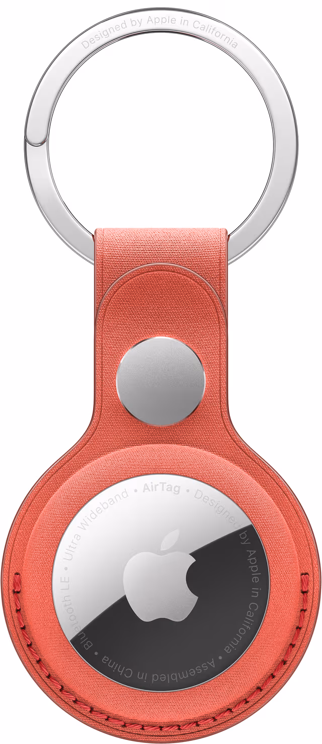 AirTag FineWoven nyckelring (coral)