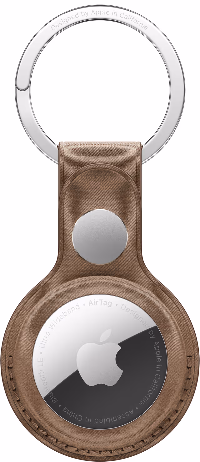 AirTag FineWoven nyckelring (taupe)