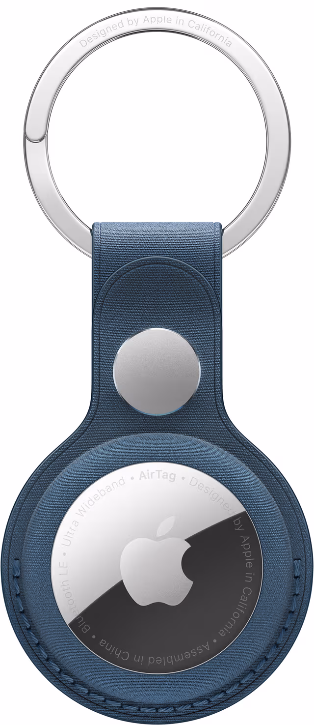 Apple AirTag FineWoven Key Ring - Pacific Blue