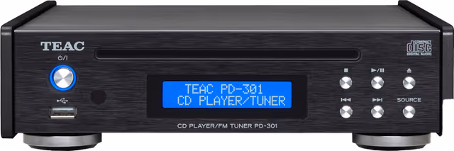 Teac PD-301DAB-X CD-spelare och FM/DAB-tuner (svart)
