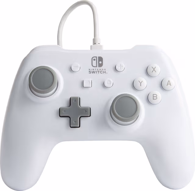 PowerA Wired Controller for Nintendo Switch - White - Wired Controller - Nintendo Switch