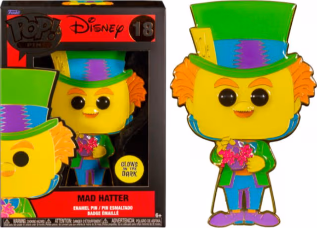 Funko Pin Badge Disney Mad Hatter märke