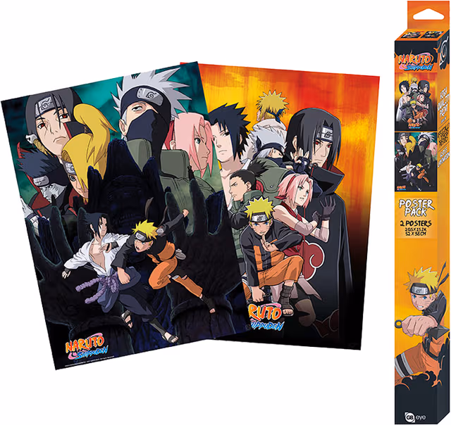 ABYstyle - NARUTO SHIPPUDEN Set 2 Chibi Posters Ninjas (52x38cm) - Affisch