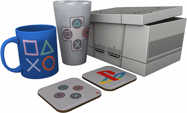 ABYstyle - PLAYSTATION Gift Set Glass + Mug + 2 Coasters Classic 2019 - Presentuppsättning