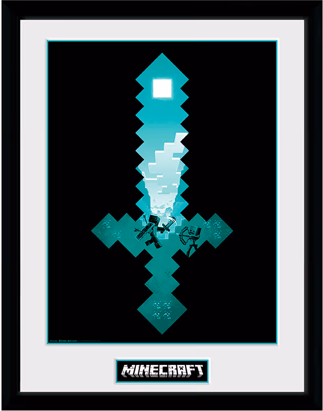 GB eye Minecraft inramat tryck
