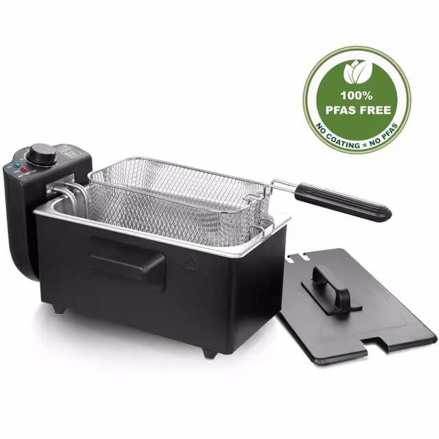 Emerio Fritös 3,0l Svart DF-120482.2 Rostfri balja Pfas Fri