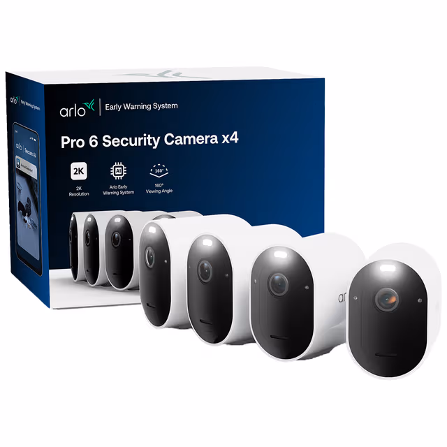 Arlo Pro 6 2K+ Övervakningskamera, 4-pack