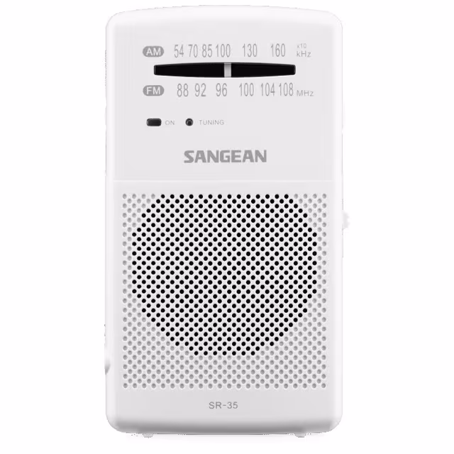 Sangean Pocket Radio with Built-In Speaker - AM/FM - Vit