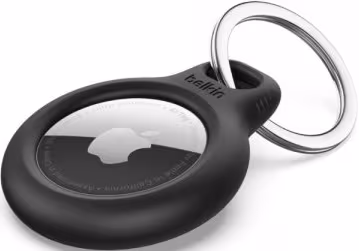 Belkin Secure holder with Keyring - Airtag - 4 Pack Black