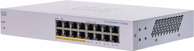 Cisco CBS110-16PP-EU ohanterad 16-portars Gigabit-switch